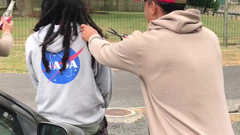 Brother's Surprise Dreadlock Removal