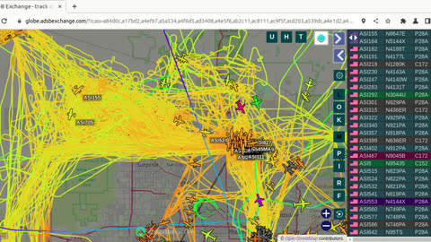 N443PA N8647E gang bang Arizona 5:45pm Feb 14th 2024