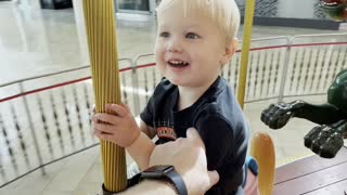 Toddler Loves Riding the Carousel!