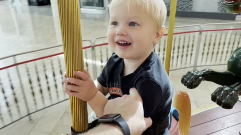 Toddler Loves Riding the Carousel!