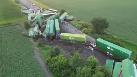 How did this happen?? Massive Train Derailment occurs in Glidden, Iowa