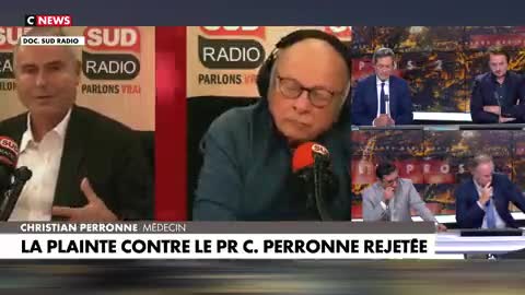 Pr #Peronne :Cnews sur son acquittement, le malaise du pro vax sans argument est beau à voir