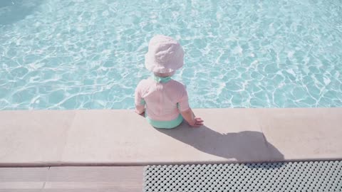 baby and water pool