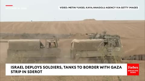 Israeli Tanks Fire Into Gaza Strip From Sderot In Response To Hamas Attack