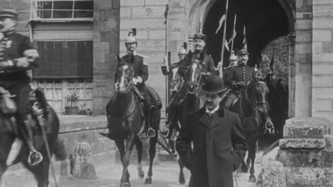 Theodore Roosevelt Visits French Troops At Vincennes, France (1910 Original Black & White Film)