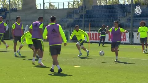 Cristiano Ronaldo completed Mondays training session with the group