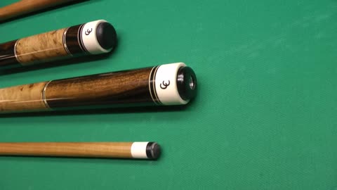 Coos Cue English Oak Burl & Ebony