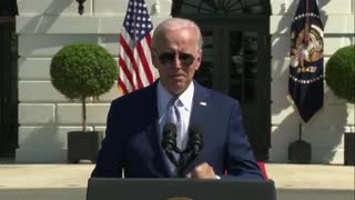 Biden STRUGGLES To Finish Speech After Coughing Fit