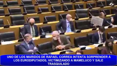 UN MARIDO D RAFAEL CORREA INTENTA SORPRENDER A LOS EURODIPUTADOS VICTIMIZANDOSE