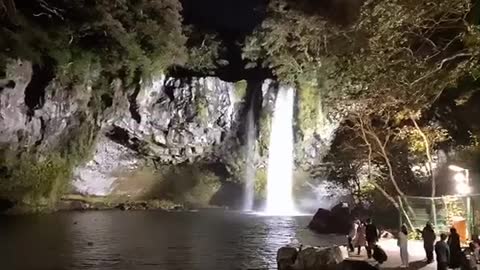 Beautiful waterfall on Jeju Island, South Korea(2)