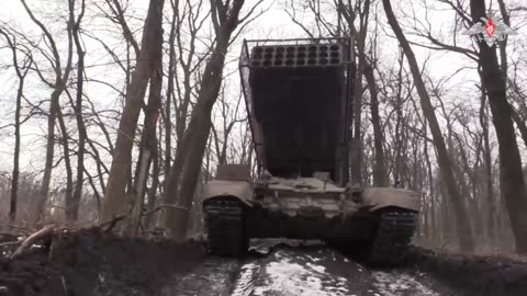 Yug Group's TOS-1A Solntepyok destroys fortified AFU positions