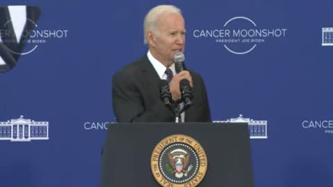 Biden: "I give you my word as a Biden, this cancer moonshot is one of the reasons why I ran for President."