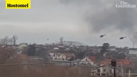 Footage shows russian hellicopter