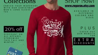 Men's Christmas Cowboy Tee Men's Christmas Top Trendy Versatile Men's Apparel Gifts For Him