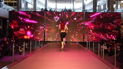 Girl performing at the Fashion Show Mall in Las Vegas.