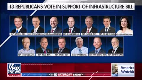 📛🛑13 Republicans Vote 'yes' on Biden's infrastructure bill