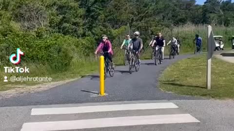 WATCH: Joe biden crash at his bike af