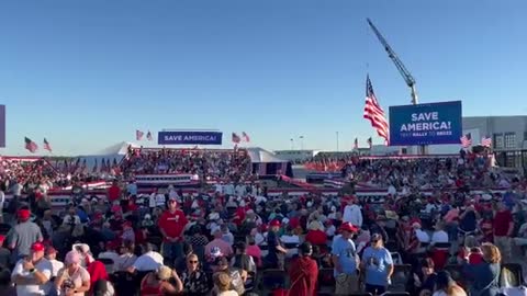 Crowds as far as the eye can see today at President Donald Trump’s North Carolina rally.