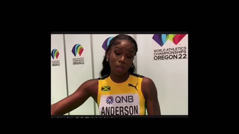 Brittany Anderson came 2nd to Tobu Amusain at World Championships 100m hurdles and said this