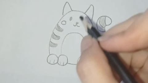 Easy Peasy Step by Step Drawing Tutorial for Beginner How To Draw Cute Cat