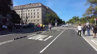 Abortion demonstrators get into yelling match as Rally for Abortion Justice begins in Washington