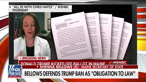Maine secretary of state defends Trump ballot ban- 'Obligation to law'