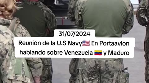 B04 REUNION DE LA U.S. NAVY EN PORTAAVION HABLANDO SOBRE VENEZUELA Y MADURO.