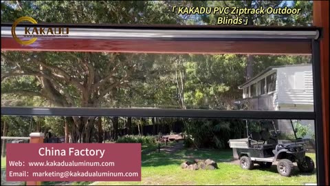 Kakadu Aluminum Electric Zip Track Outdoor Blinds Plastic Outdoor Blinds#patioblinds#Pergolablinds