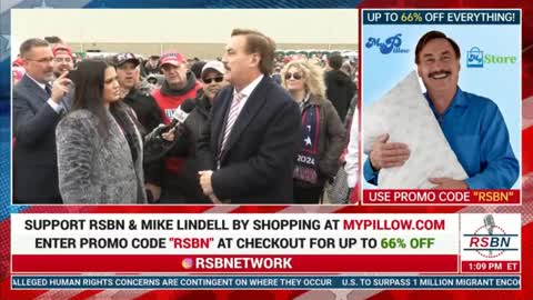 RSBN Full Interview with Mike Lindell at President Trump Rally in Washington, MI.