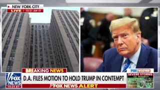 JUST IN: DA Tries To Hold Trump In Contempt