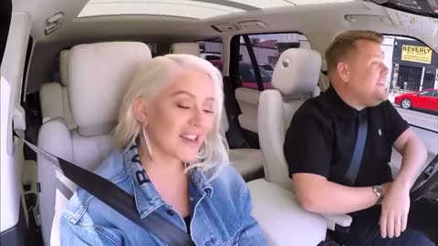 Carpool Karaoke with Christina Aguilera and James corden