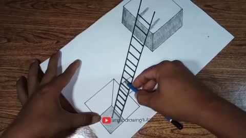 How they draw 3D optical illusions, stair holes and floating cubes