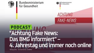 "Achtung Fake News: Das BMG informiert" – 4. Jahrestag und immer noch online