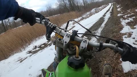 Snow Ride on the 02 KDX (series #2)