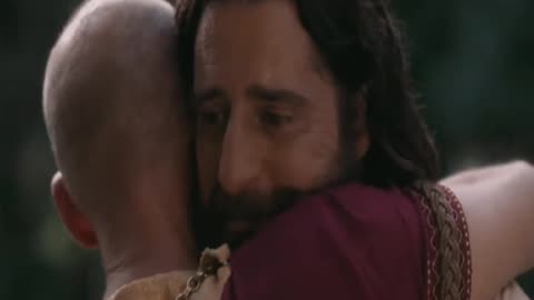 Touching moment from the Chosen Season Four- Episode Four- Gaius is hugging Jesus