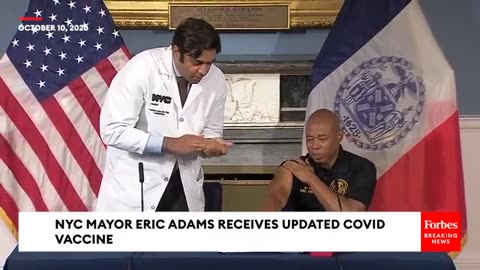 JUST IN- NYC Mayor Eric Adams Receives Updated COVID19 Vaccine