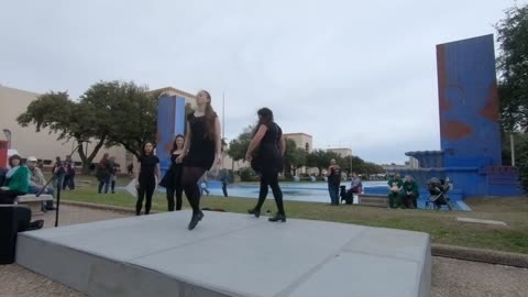 Cute dance in street great performance