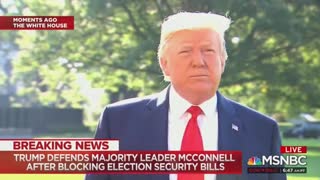 Trump Defends McConnell: ‘Fake News’ Washington Post Is a Russian Asset, Mitch Loves Our Country