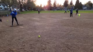 Galaxy S21 slow-mo with audio - softball practice