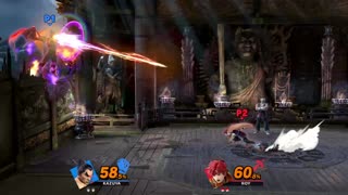 Kazuya vs Roy on Mishima Dojo (Super Smash Bros Ultimate)