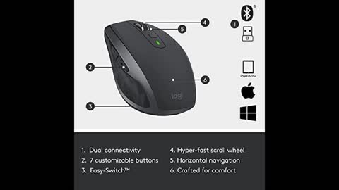 Review: Logitech MX Anywhere 2S Mouse Graphite, Wireless, 910-005153 (Graphite, Wireless)