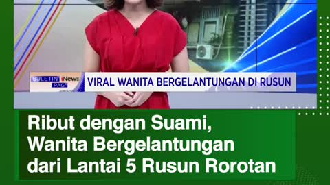 Ribut dengan Suami,Wanita Bergelantungan dari Lantai 5 Rusun Rorotan