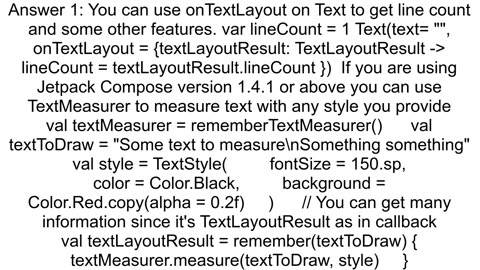 Jetpack Compose Find how many lines a text will take before composition