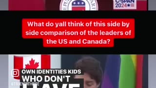 USA 🇺🇸 . P Trump —- Canada 🇨🇦. P M. Trudeau.