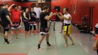 Muay Thai Scoop Block to Elbow