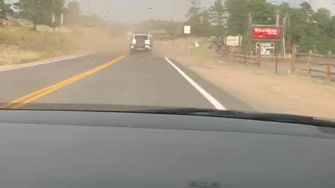 Dust Devil Cuts Through Traffic