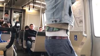 Denim jacket man push ups train