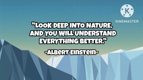 Precious quote on nature by Albert Einstein