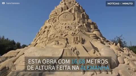 Maior castelo de areia do mundo é construído na Alemanha