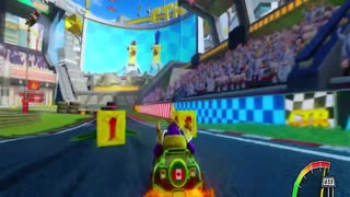 Crash Team Racing Nitro Fueled - Turbo Track Gold Relic Race Gameplay